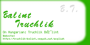 balint truchlik business card
